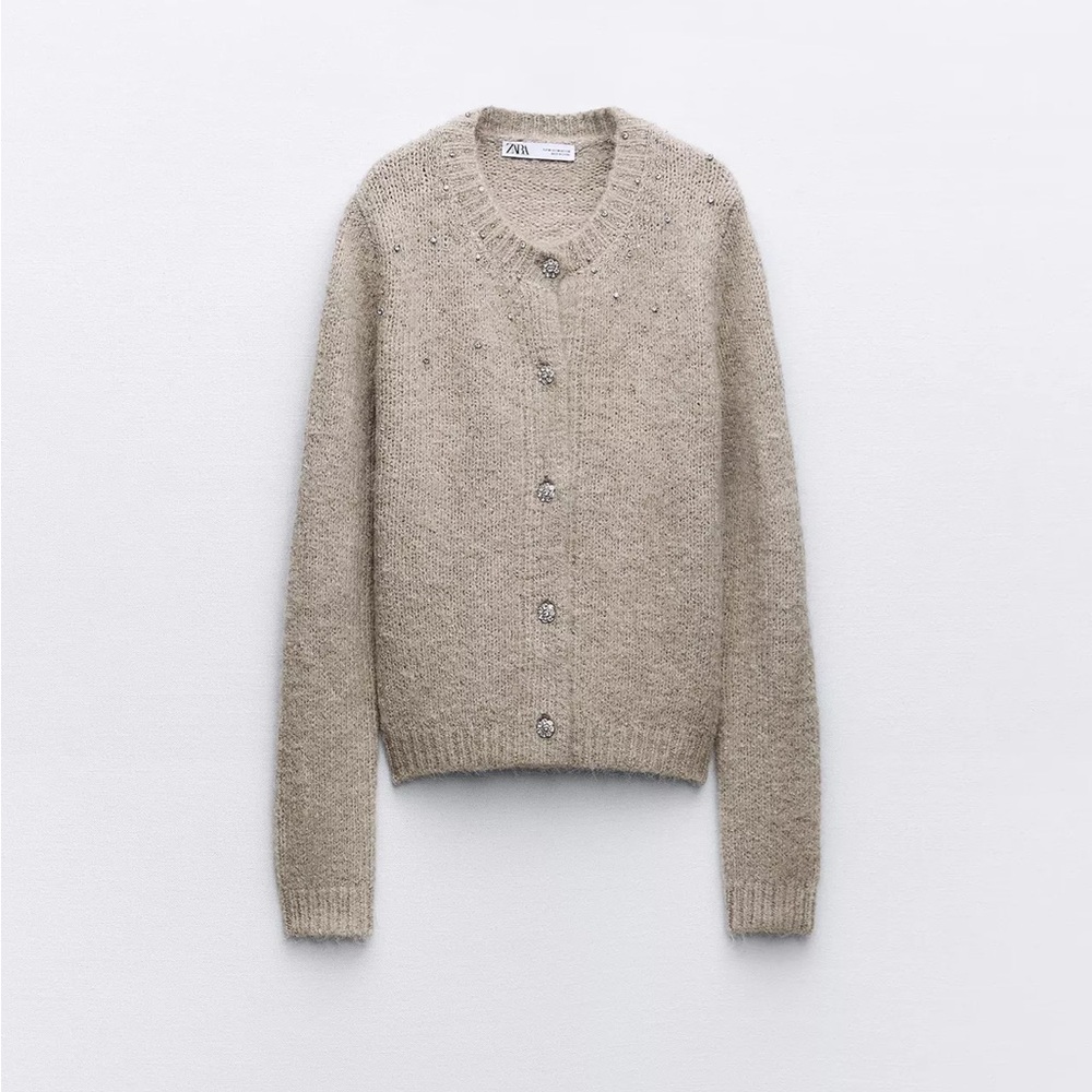 Zara Beige Women's Cardigan
